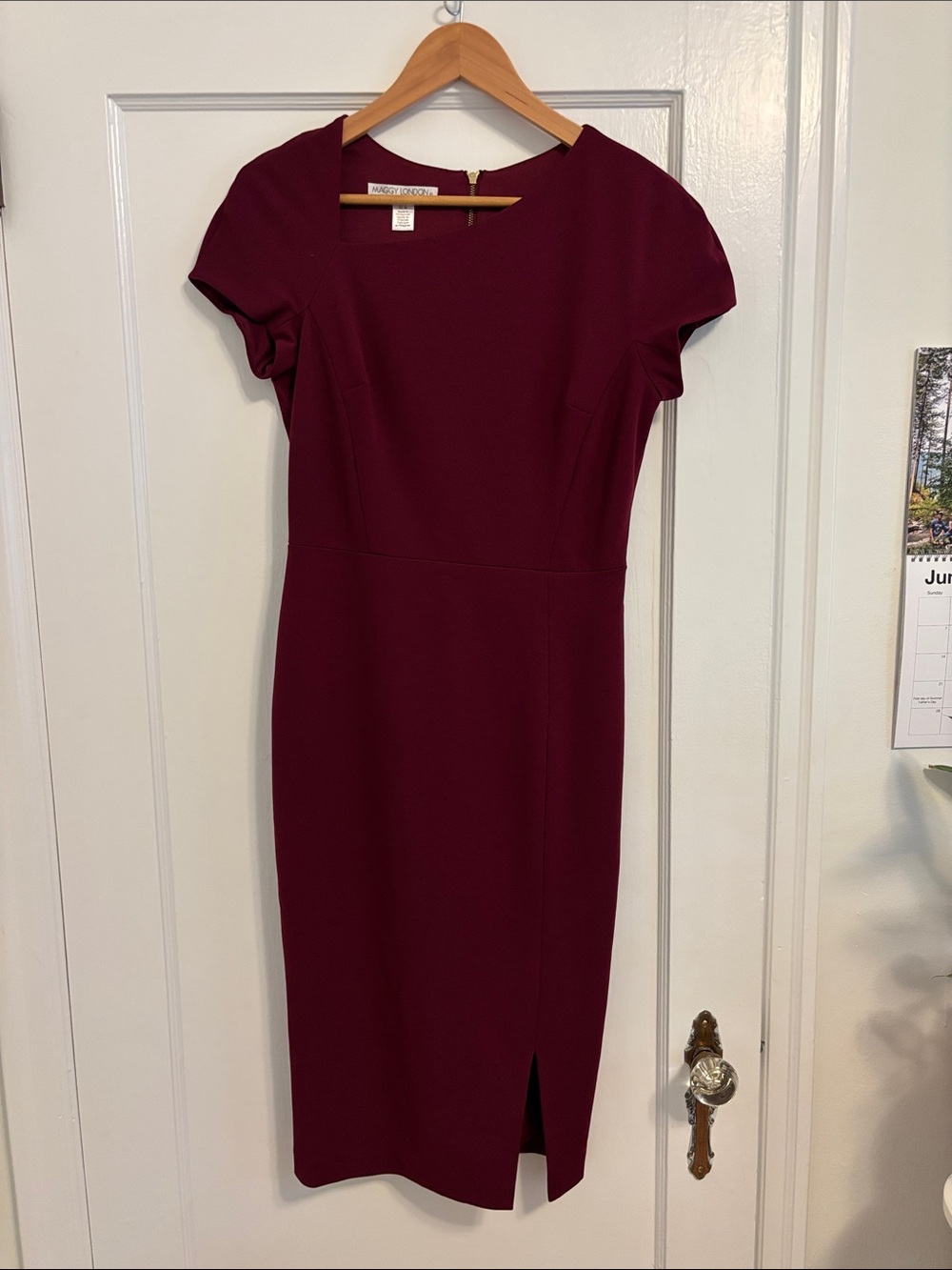 Windsor Wine Midi Sheath Dress